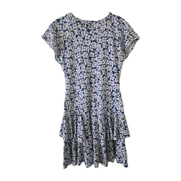 Vintage Rampage Floral Ruffled Dress Size L - Picture 1 of 6